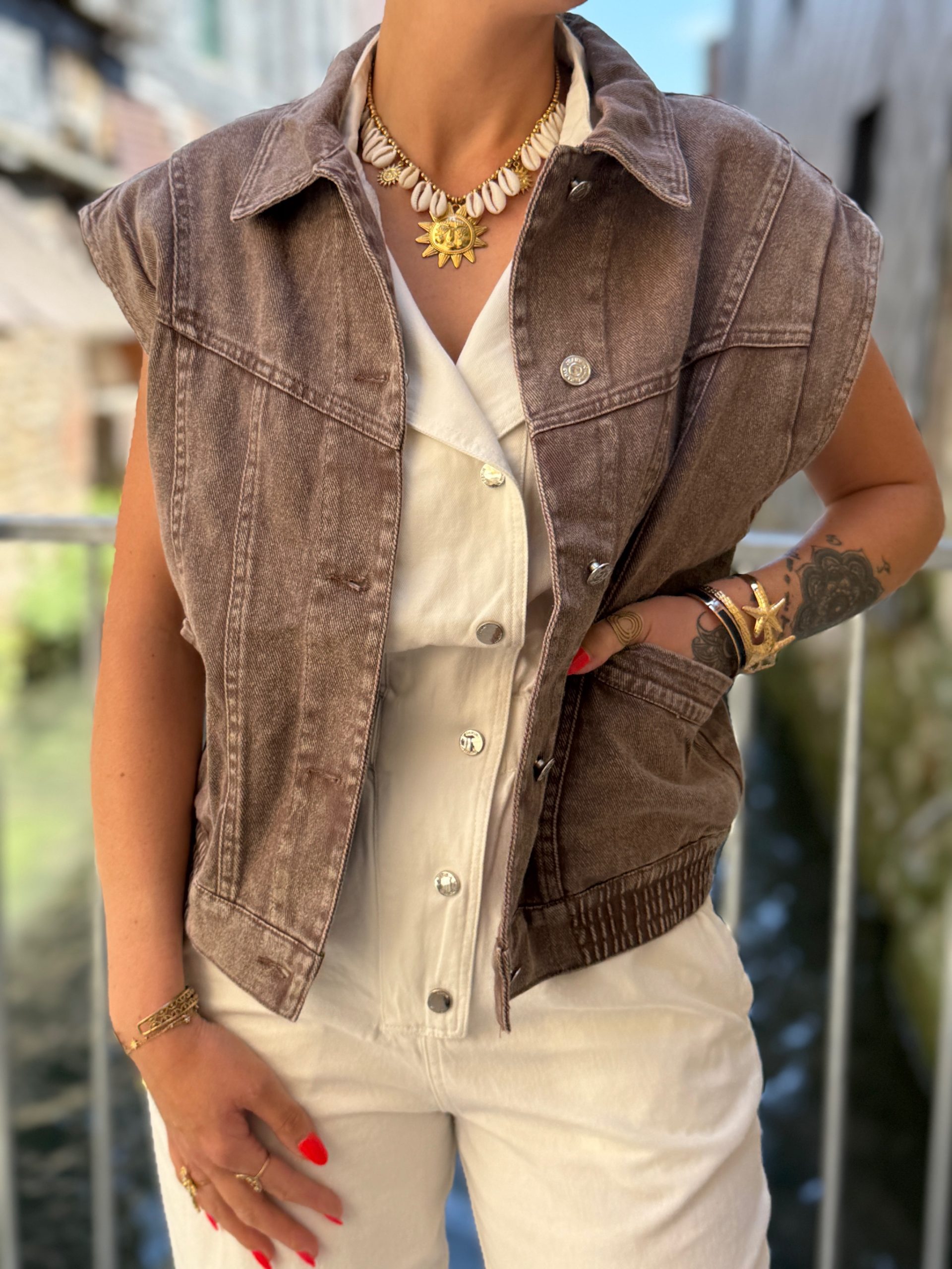 Combinaison pantalon blanche – Image 4