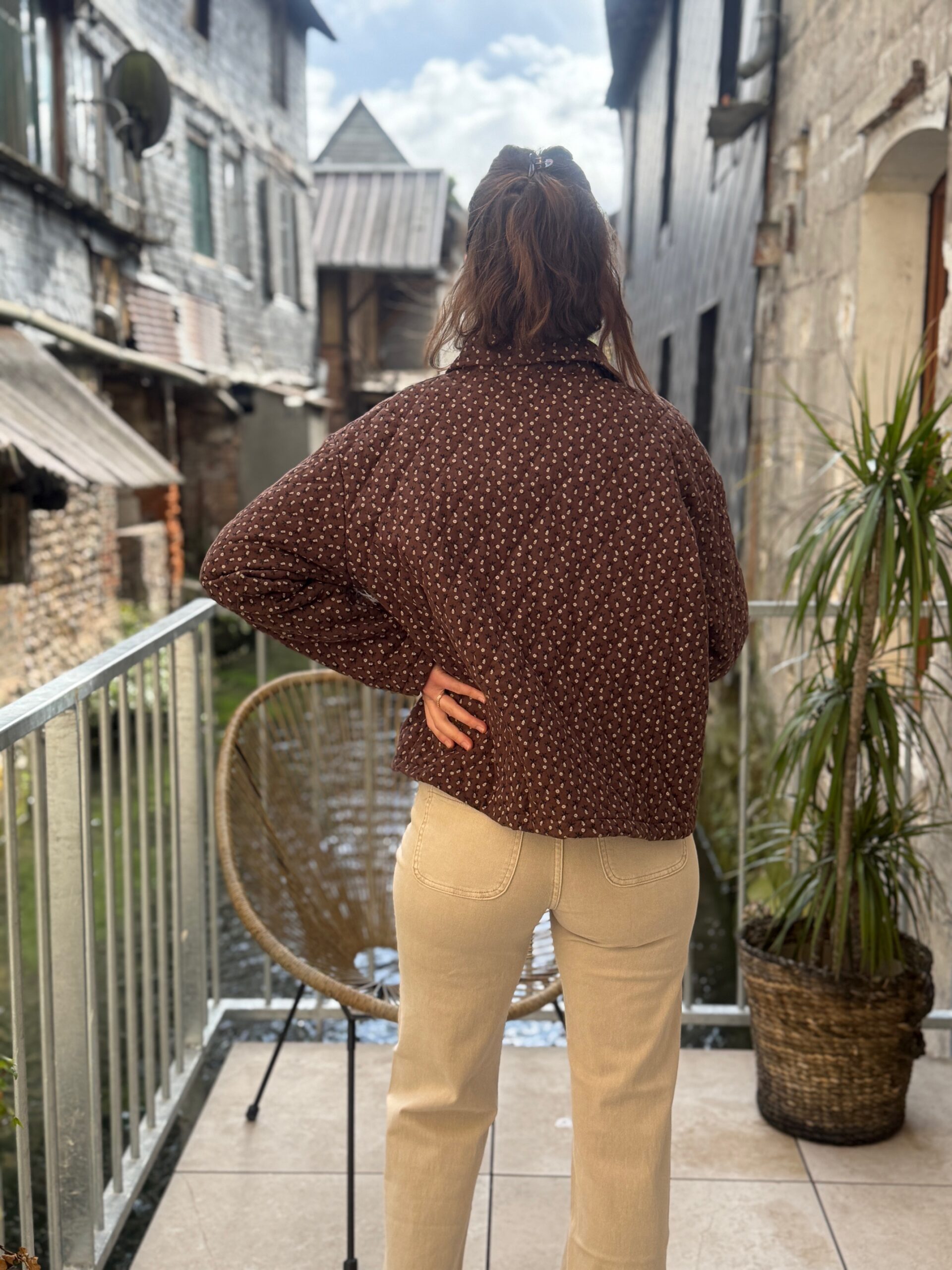 Veste matelassée liberty chocolat – Image 7