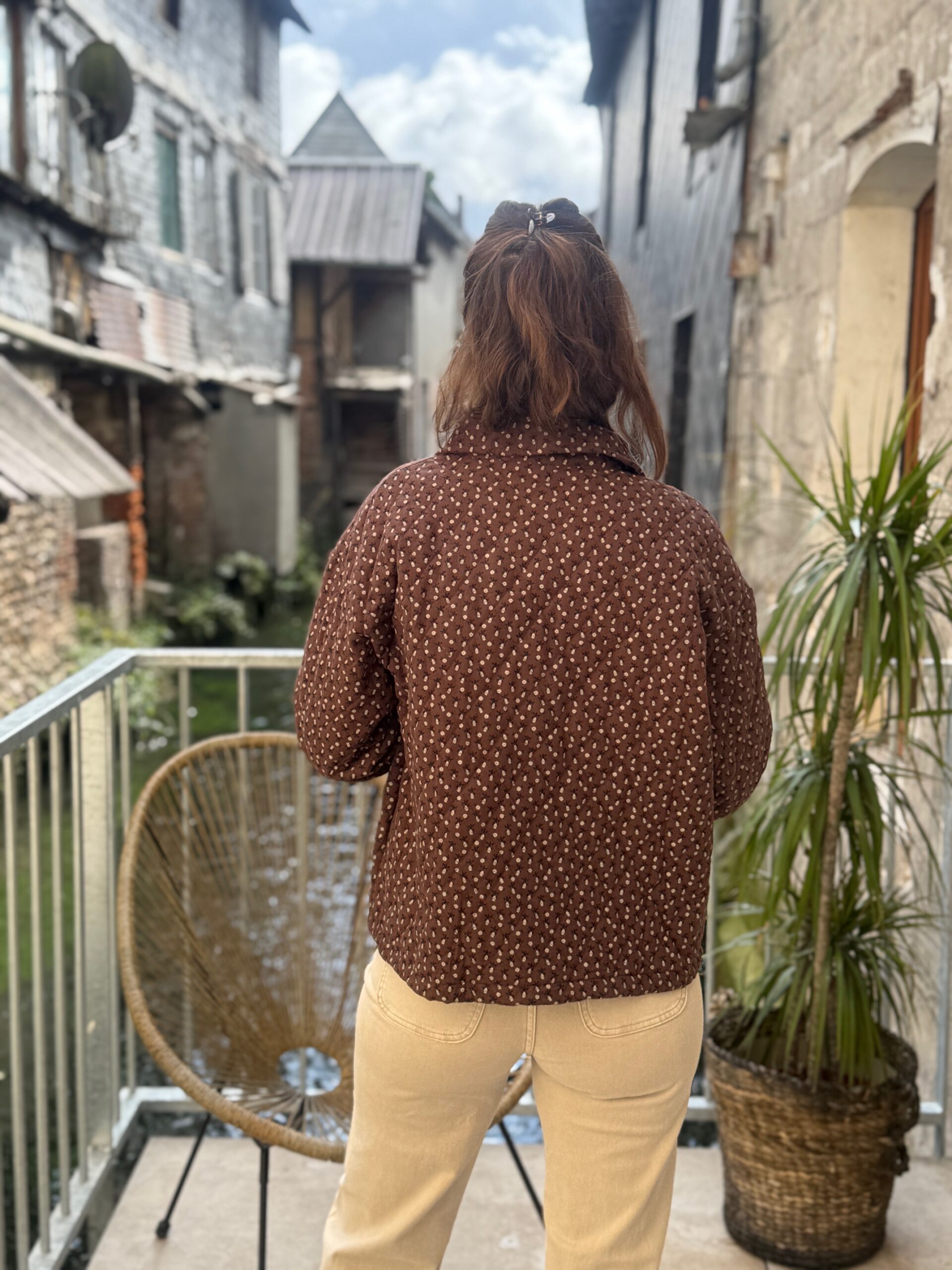 Veste matelassée liberty chocolat – Image 5